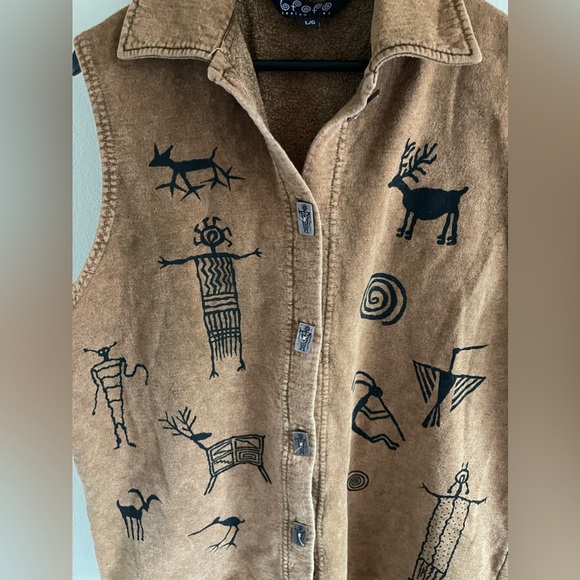 Vintage Womens Bfofo Sketch Design Vest - Large - Picture 4 of 7